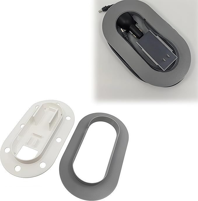 for Starlink Cable Organizer and Adapter Bracket Wall Mount Provides Safe and Neat Cable Storage. Easy Installation, no Drilling Required (Gray)