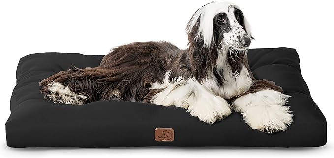 Bedsure XXL Dog Bed - Washable Giant Pet Bed Mattress with Oxford Fabric, Water Resistant Dog Pillow for Crate, 47x35x4, Black