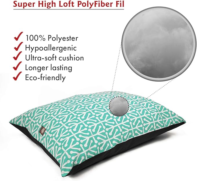 Majestic Pet Rectangle Medium Dog Bed Washable – Non Slip Comfy Pet Bed – Dog Crate Bed Super Value Pillow Dog Bed – Dog Kennel Bed for Sleeping - Dog Bed Medium Breed 35 x 28 Inch – Aruba Pacific