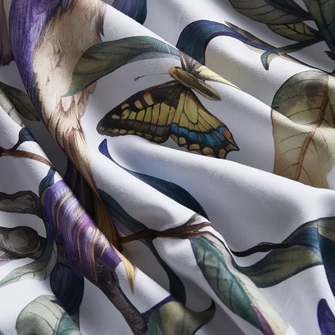 Cupocupa Duvet Cover Queen Size Set Boho Floral Pattern Duvet Cover Queen for Queen Size Bed Vintage Soft Bedding Leaf Print Paisley with Pillowcases