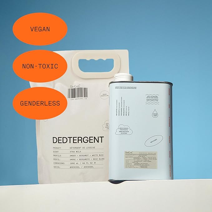 DedCool Liquid Laundry Dedtergent | Milk | Luxurious Fragrance Detergent | Removes Stains | Infused with Natural Essential Oils | Non-Toxic | 120 Washes | 64 fl oz