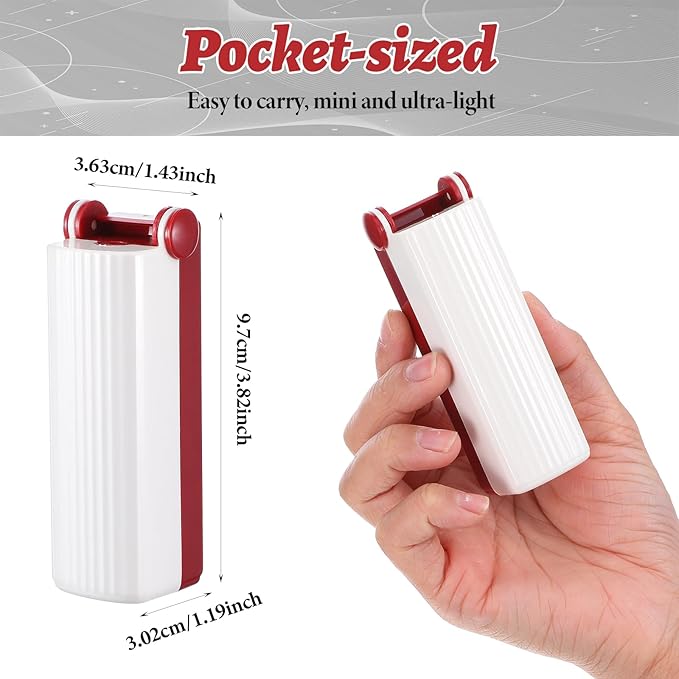 2 Pcs Portable Mini Lint Remover, Mini Lint Roller, Washable Reusable Phone Screen Cleaner, Pet Hair Remover for Clothes and Pet Hair
