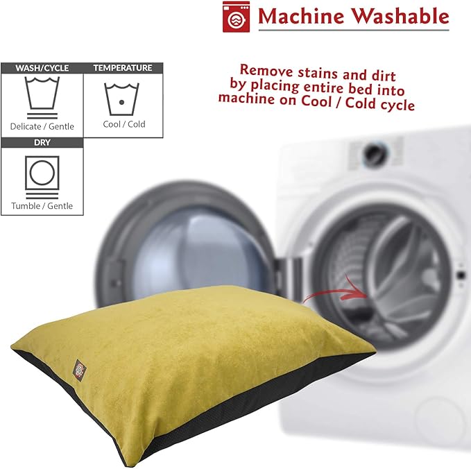 Majestic Pet Villa Apple Large Rectangle Comfy Dog Crate Bed - Washable, Non Slip, Super Value Pillow - Dog Kennel Bed for Sleeping - Large Breed, 46 x 35 Inch