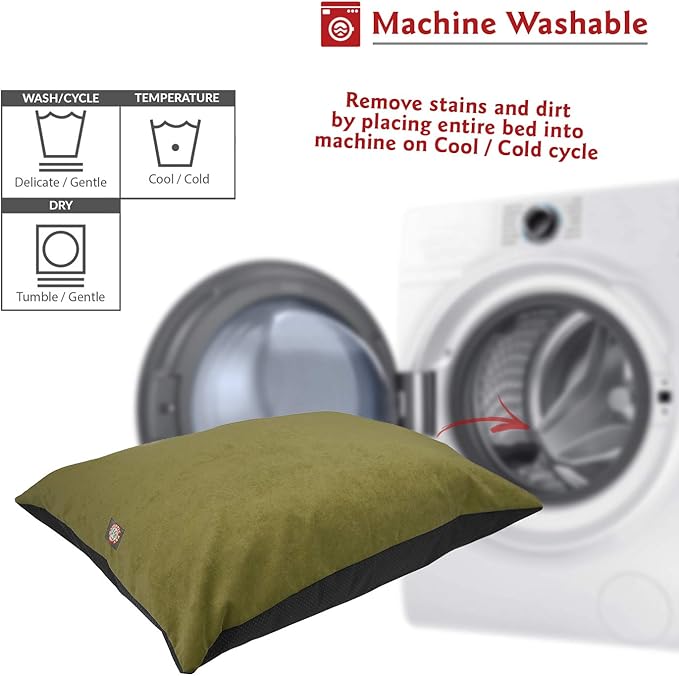 Majestic Pet Rectangle Large Dog Bed Washable, Non-Slip for Large Breeds 46 x 35 Inch Villa Fern