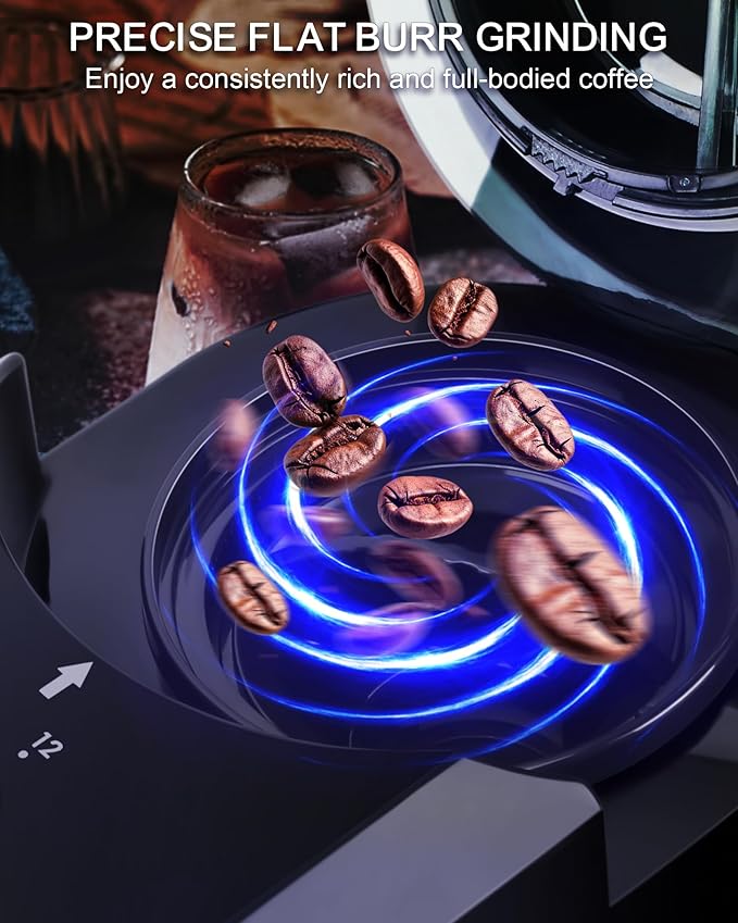 Burr Coffee Grinder Electric - Adjustable Burr Grinder with 28 Precise Grind Settings for 12 Cups - Coffee Grinders for Home Use - Professional Coffee Bean Grinder - Stainless Steel