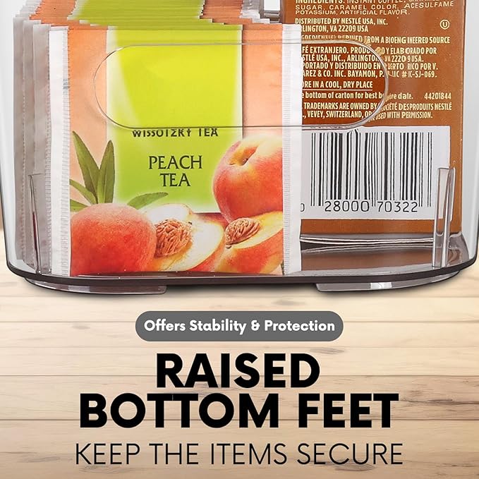 Small Clear Plastic Storage Bins, Perfect for Organization or Pantry and, Fridge Organizer, Cabinet Organizers