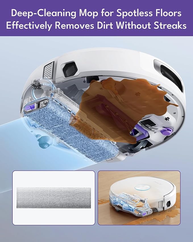 21 Pcs Replacement Parts for Narwal Flow Robot Vacuum Cleaner: 1 Main Brush, 4 Side Brushes, 4 HEPA Filters, 6 Dust Bags, 2 Track Mop Pads, 1 Cleaning Brush