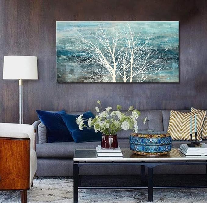 Sxurmtiie abstract landscape bedroom wall art three of life artwork piceure 30inch x60inch modern paintings living room decortaion