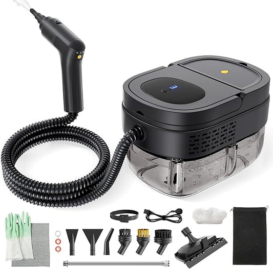 Steam Cleaner for Home 2500W Portable Steam Cleaner for Car,1.69 Quarts Large Capacity Tank, 13PCS Accessories Steamer for Home, kitchens,Camping