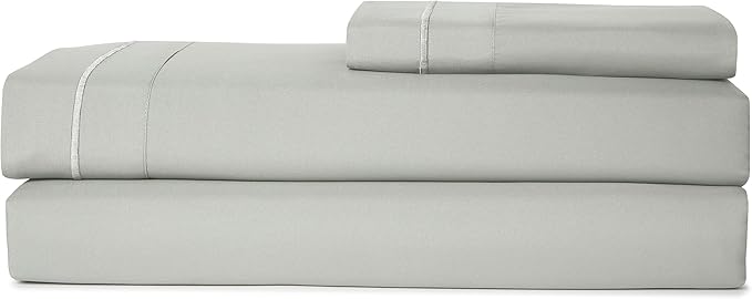 CASUAL LIVING Twin XL Sheets Set 3 Piece Cooling Sheets with 1 Pillowcase Soft Microfiber Hypoallergenic Washable Bed Set Deep Pocket Lightweight Bedding for College Dorm Essentials, Sage Green