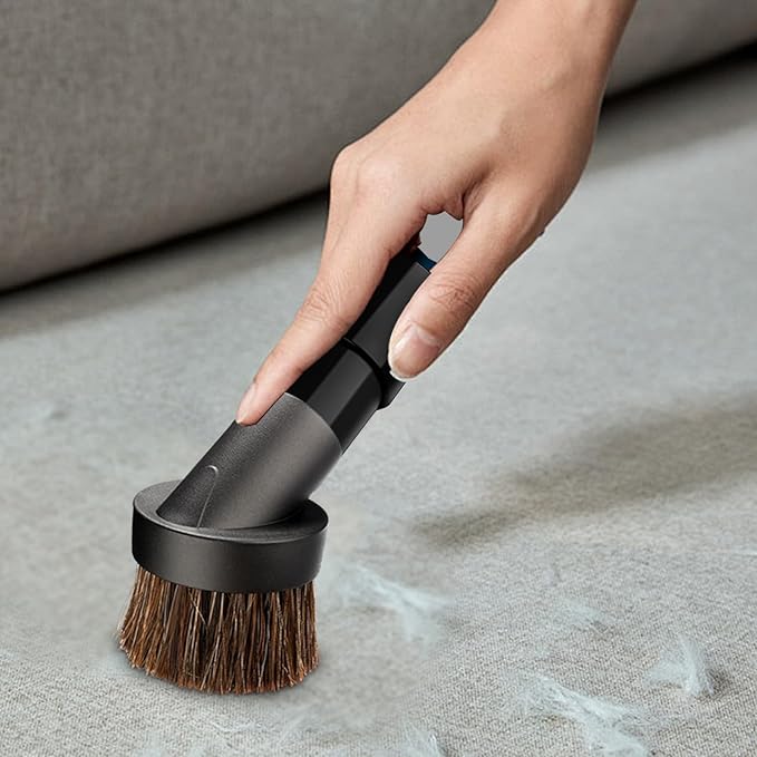 3PACK- Horse Hair Brush Vacuum Attachment for Shark Vacuum Attachments, Round Dust Brush for Shark Vacuum Brushs Attachment With Adapter, for Most Vacuum Cleaners Accessories