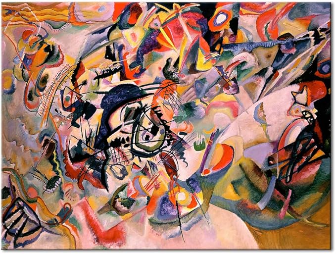 Wieco Art Canvas Prints Composition VII, 1913 by Wassily Kandinsky Classic Art Reproductions Canvas Wall Art for Home Decoration