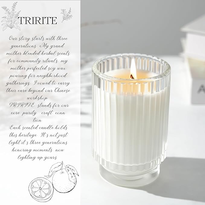 Sage Citrus Candles for Home Scented, Over 70 Hour Burn Time Large Aromatherapy Jar Candle with Lid, Home Fragrance Soy Candle for Women & Men