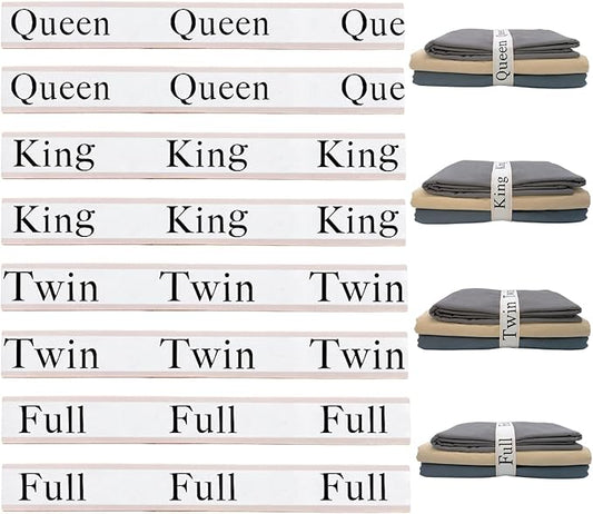 8 Pieces Bed Sheet Organizer Bands, Sheet Organizers and Storage Label Bands, Sheet Label for Bedding, Sheets Organizer for Closet,Sheet Keepers Linen Labels Bedding Bands (Pink, Mix 8Pcs)