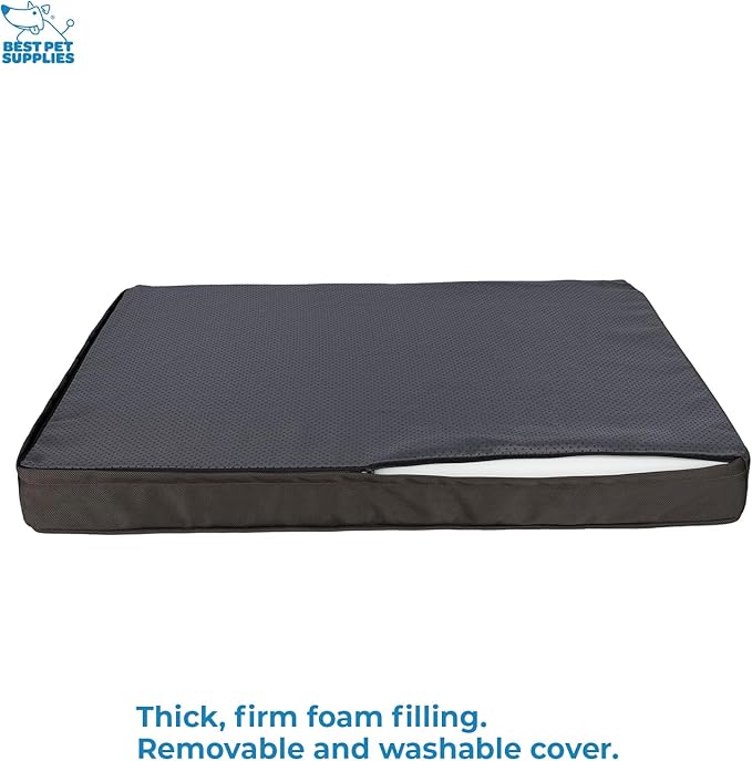 Best Pet Supplies Dog House Bed Crate Mat Tent Indoor Round Soft Plush for Small, Medium, and Large Breeds - Brown, 30 x 20 x 3