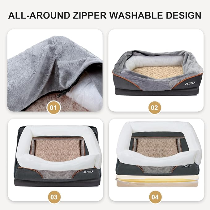 JOYELF XXLarge Memory Foam Dog Bed, Orthopedic Dog Bed & Sofa with Removable Washable Cover for Large Dogs