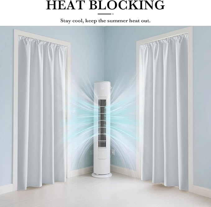 RYB HOME Mini Small 100% Blackout Curtains for Kitchen, Energy Saving Heat Blocking Half Window Curtains Drapes for Bathroom RV Car, Wide 42 x Long 24 inches, White, 2 Pcs