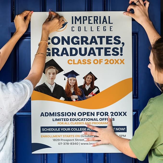 GotPrint Custom Large Posters, Glossy, Vertical | Upload Design or Add Text | Personalized Photo | Wall Art Prints Home Decor 18 x 24, 10 Qty