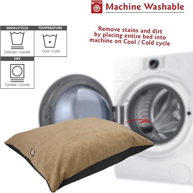 Majestic Pet Rectangle Large Dog Bed Washable – Non Slip Comfy Pet Bed – Dog Crate Bed Super Value Pillow Dog Bed – Dog Kennel Bed for Sleeping - Dog Bed Large Breed 46 x 35 Inch – Villa Pearl