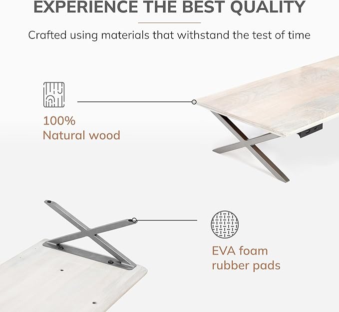 Anji Mountain Monitor Stand - Desktop Organizer & Laptop Riser, Ergonomic Monitor Riser, Space-Saving Monitor Stand for Desk, Durable Construction, Easy Assembly, Ideal for Home & Office,Natural