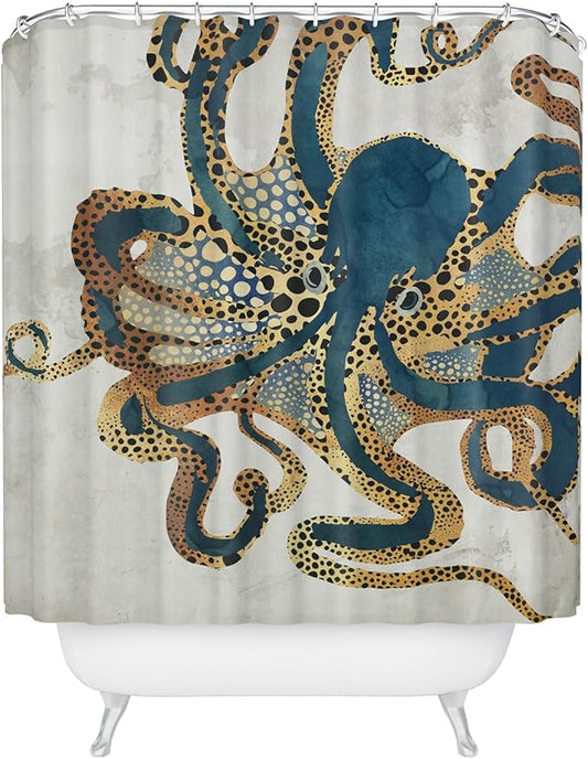 Society6 Shower Curtain - Bathroom Decor by SpaceFrogDesigns - Fabric Shower Curtains for Bathroom, 71" x 74", Underwater Dream IV