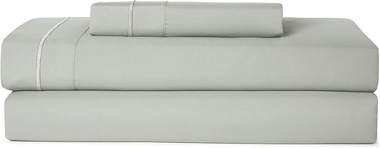 CASUAL LIVING Twin Sheets Set 3 Piece Cooling Sheets with 1 Pillowcase Soft Microfiber Hypoallergenic Washable Bed Set Deep Pocket Lightweight Bedding for College Dorm Essentials, Twin, Sage Green