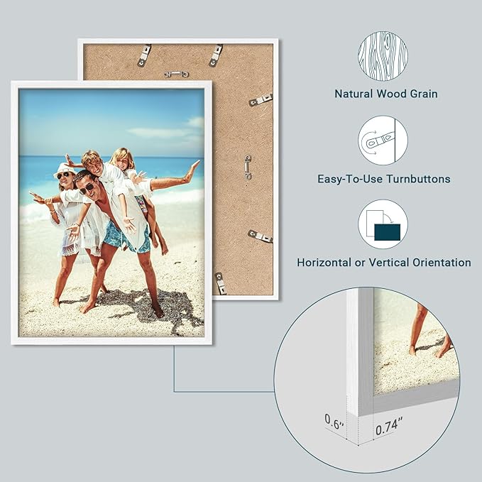 wall26 Custom Framed Poster Wall Art for Living Room, Bedroom Canvas Prints for Home Decoration Ready to Hang - 11"x14" White