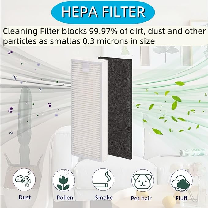 Replacement Parts Compatible with Tikom G8000 MAX Tikom L8000 Pro (2025 Year Versions) Robot Vacuum Cleaner Spare Parts Accessories, 1 Main Roller Brush, 4 Side Brushes, 4 Hepa Filters, 3 Mop Pads