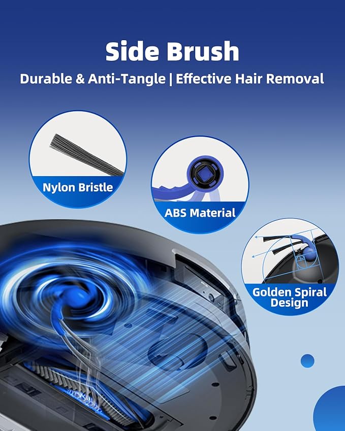 21 Pcs Replacement Parts Kit Compatible with ECOVACS DEEBOT T80 OMNI/for Yeedi M14 Plus Robot Vacuum Cleaner - Accessory Set with 1 Main Brush, 3 Roller Mops, 4 Filters, 6 Dust Bags, 6 Side Brushes