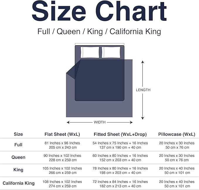 CASUAL LIVING Cal King Sheets 4 Piece Set with 2 Pillowcases, Soft Microfiber Hypoallergenic Washable Deep Pocket Lightweight Bedding Elasticized, California King Sheet Sets, White