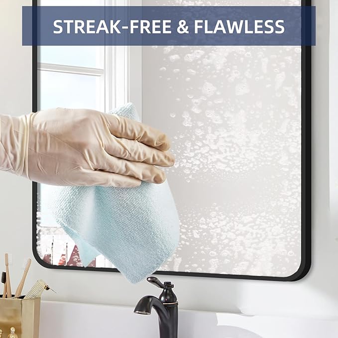 & PLUSH Microfiber Cleaning Cloth Roll - 50 Pack, Tear Away Microfiber Towels, 12" x 12", Reusable, Washable, Streak Free, Ultra Absorbent Dish Rags for Car, Home, Garage or Shop (Blue)