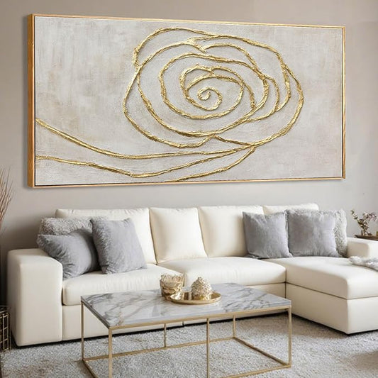 XIANSHOU Minimalist Wall Art Gold Line Wall Decor Vintage Poster 32"x70" Decorative Pictures for Dining Room Area Artwork for Office