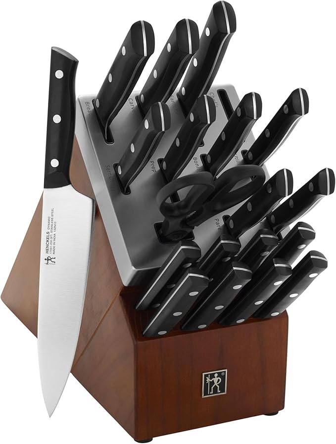 HENCKELS Dynamic Razor-Sharp 20-Piece Knife Set, Chef Knife, Bread Knife, Steak Knife, German Engineered Informed by 100+ Years of Mastery