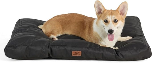 Bedsure Dog Bed Medium Size Dogs - Washable Pet Bed Mattress with Oxford Fabric, Water Resistant Flat Pet Pillow Cushion for Medium Dog Crate, 30x20x4, Black