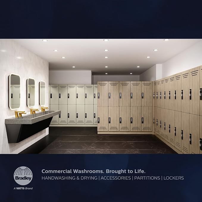 Bradley Zen Liquid Soap Dispenser, Sensor Activated, Ring Light Indicates Low Battery Soap or Overflow, Deck Mounted, Auto Top Fill, Brushed Stainless Steel