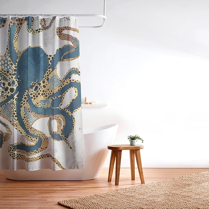 Society6 Shower Curtain - Bathroom Decor by SpaceFrogDesigns - Fabric Shower Curtains for Bathroom, 71" x 74", Underwater Dream IV