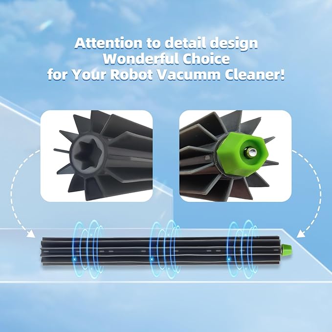 Self Cleaning Roller for iRobot Combo 10 Max Sweeping Robot, Pad Washing Roller for iRobot Combo 10 Max Vacuum Cleaner,for auto was Dock,Great Rubber Brush Work just as Well as The OEM one