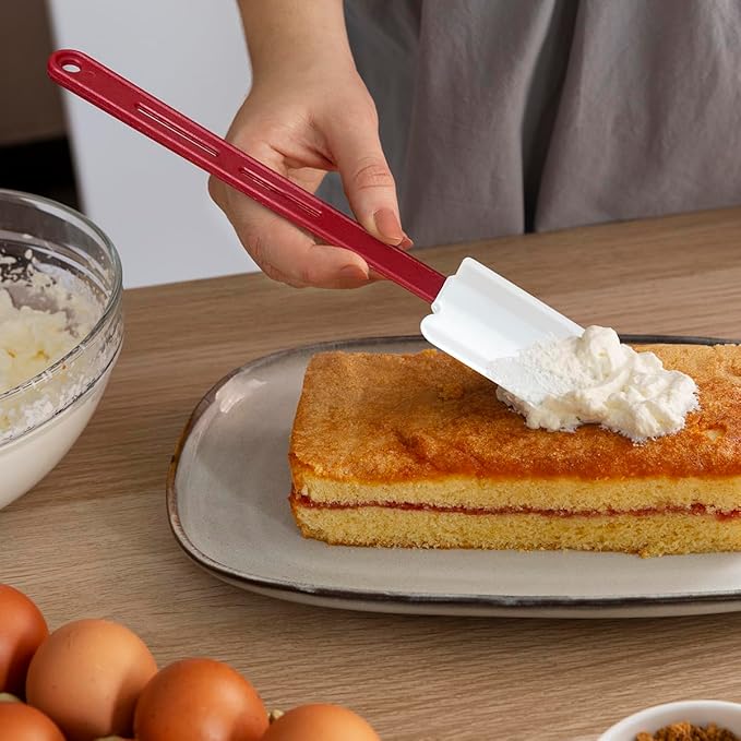 Silicone Baking Spatula Pack of 3, Silicone Rubber Spatulas 14-Inch, Rubber Spatulas for Baking, Cooking & Butter Scraping, Nostick & Heat Resistant