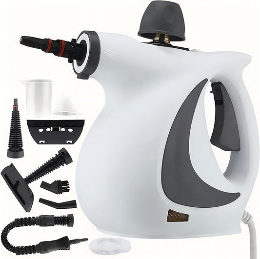 1050W Powerful Steam Cleaner Multi-Surface Sanitizer 8 Accessories Kit for Home Kitchen Bathroom Car Pet Safe Chemical-Free
