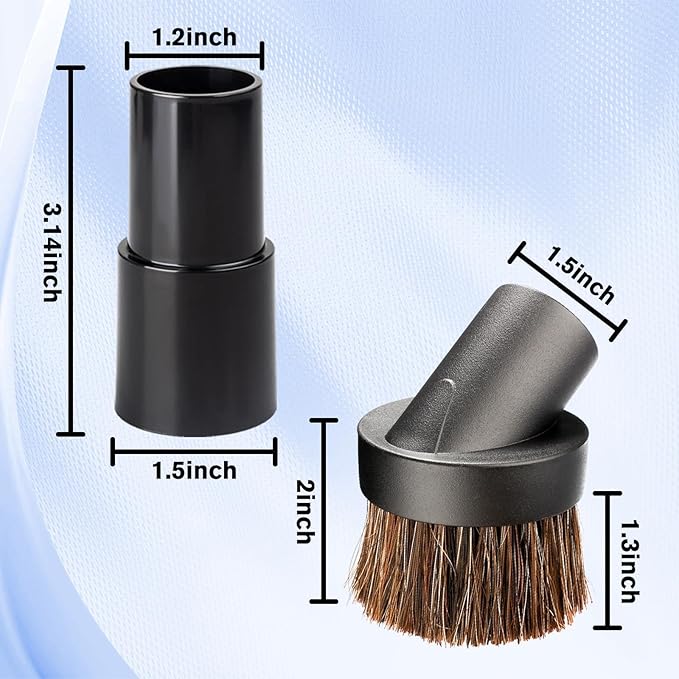 4PACK- Horse Hair Brush Vacuum Attachment Set, Round Dust Brushs for Shark Vacuum Brush Attachment, For Shark Vacuum Attachments & Brushes With Vacuum Hoses Adapter