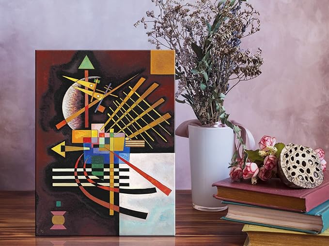 Wieco Art Canvas Prints Above and Left,1925 by Wassily Kandinsky Classic Art Reproductions Canvas Wall Art for Home Decoration