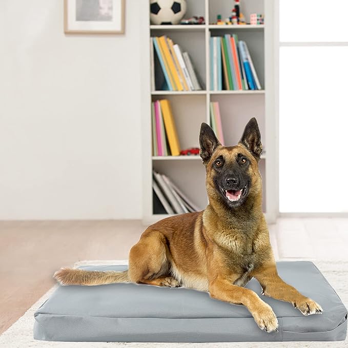 Dog Bed Cover Replacement Washable,Crate Pad Cover with Zipper,Oxford Dog Bed Sheets,Pet Bed Cover Hair Easy to Remove (Gray #1, 29 * 18 * 3.5inch)