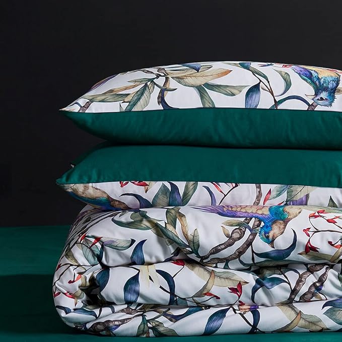 Cupocupa Duvet Cover Queen Size Set Boho Floral Pattern Duvet Cover Queen for Queen Size Bed Vintage Soft Bedding Leaf Print Paisley with Pillowcases