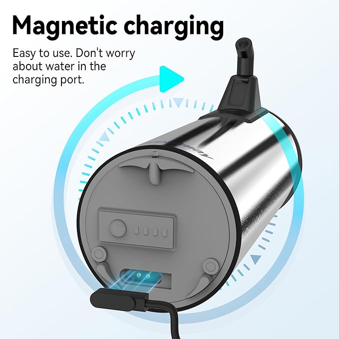 Automatic Soap Dispenser,Stainless Steel Material, Rechargeable Touchless Hand Sanitizer Pump,4 Adjustable Levels Smart Electric Dispenser