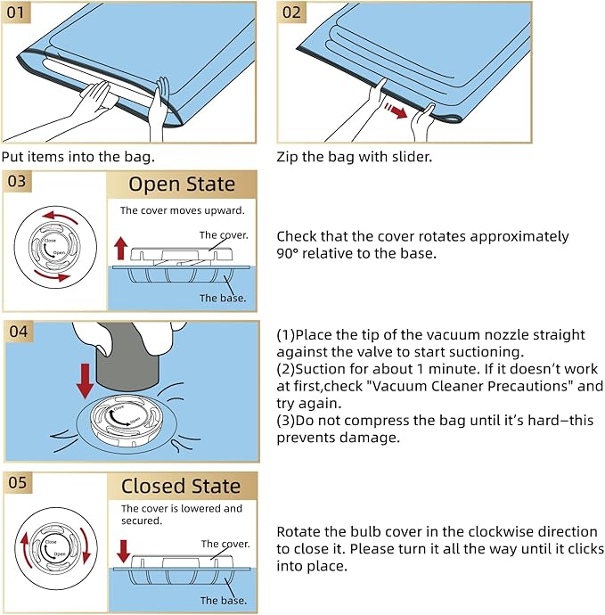 TAILI 12 Pack Vacuum Storage Bags, Jumbo Vacuum Seal Bags for Clothing (40x31 Inch), Space Saver for Bulky Comforter Blankets, Bedding, Pillows, Clothes, Saving More Closet Space