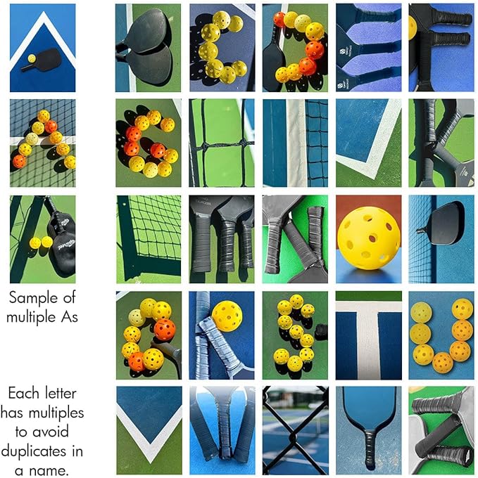 Personal-Prints PICKLEBALL Personalized Name Art Print | Customized Gift for the Pickleball Player, Duo or as a Trophy |Unique and Custom Photo Canvas Wall Art Décor (16"x32" Float Framed Canvas)