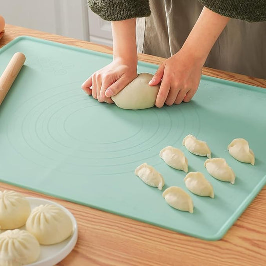 Silicone Baking Mat, 24"X16" Extra Large Non-stick Silicone Mat With High Edge, Food Grade Silicone Dough Rolling Mat For Making Cookies, Macarons, Multipurpose Mat, Countertop Mat, Placemat