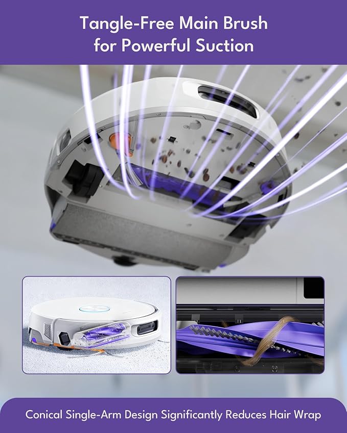 21 Pcs Replacement Parts for Narwal Flow Robot Vacuum Cleaner: 1 Main Brush, 4 Side Brushes, 4 HEPA Filters, 6 Dust Bags, 2 Track Mop Pads, 1 Cleaning Brush