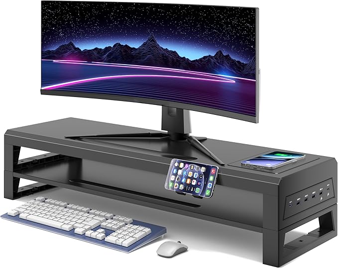 Computer monitor stand (Wireless Charging, Two-layer 700mm)