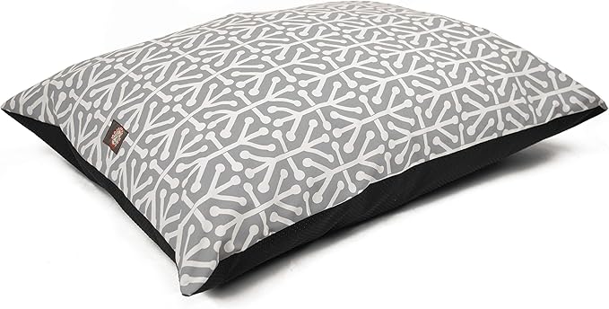 Majestic Pet Rectangle Medium Dog Bed Washable – Non Slip Comfy Pet Bed – Dog Crate Bed Super Value Pillow Dog Bed – Dog Kennel Bed for Sleeping - Dog Bed Medium Breed 35 x 28 Inch – Aruba Gray